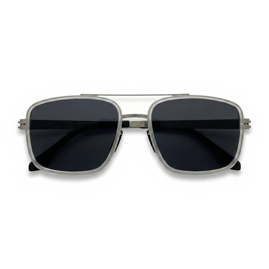 Quartz White Square Sunglasses