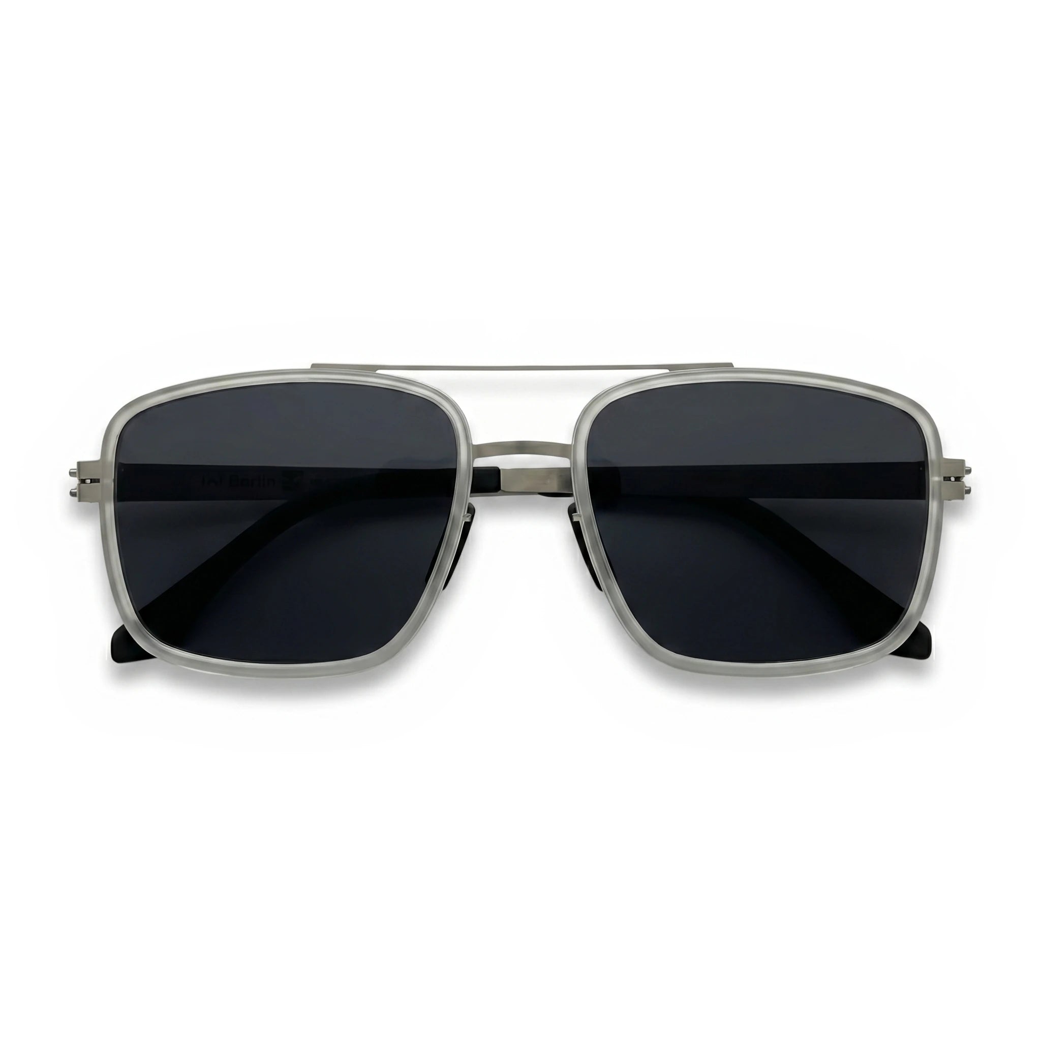 Quartz White Square Sunglasses