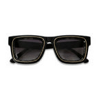 Gauge Black Square Sunglasses