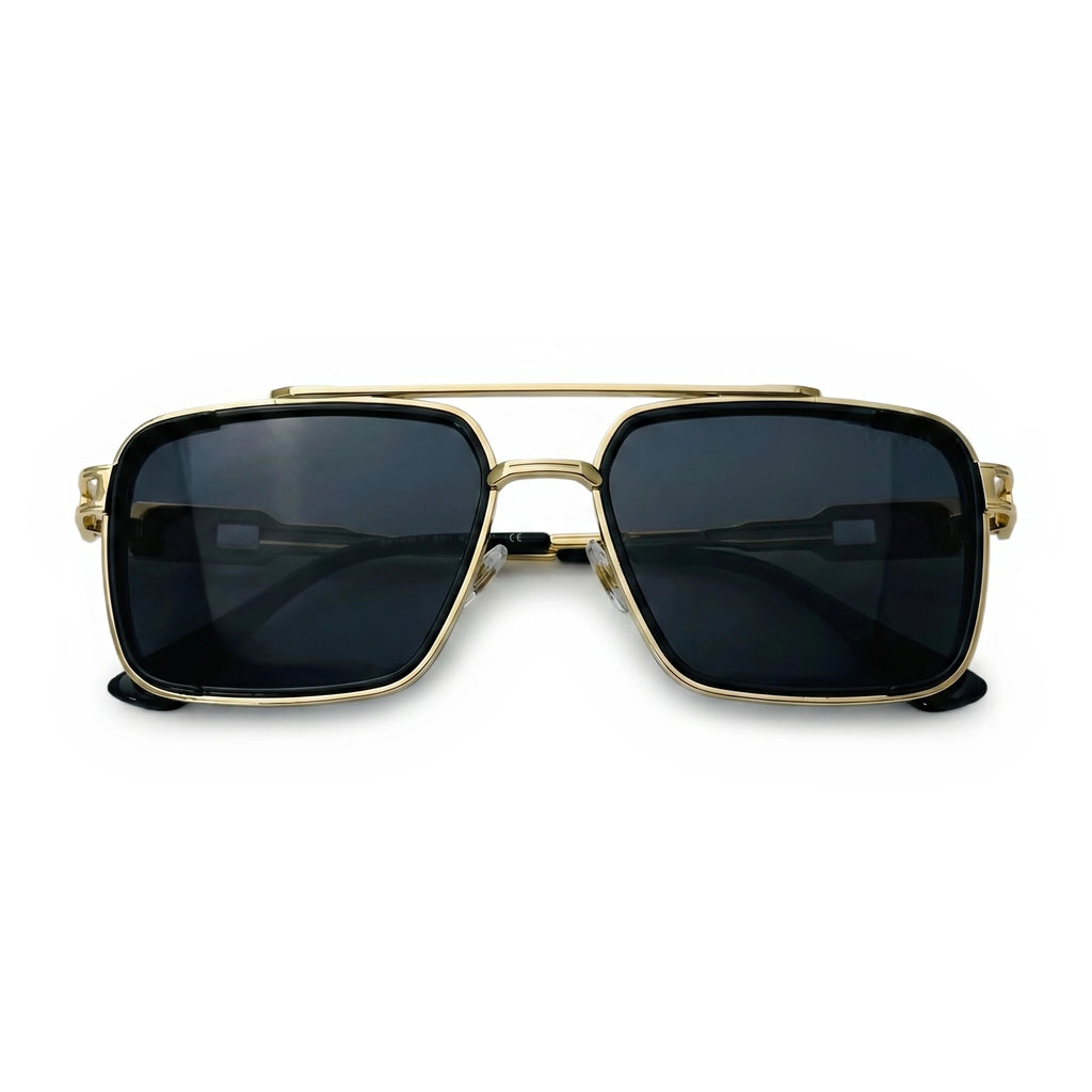 Bolt Gold Square Sunglasses