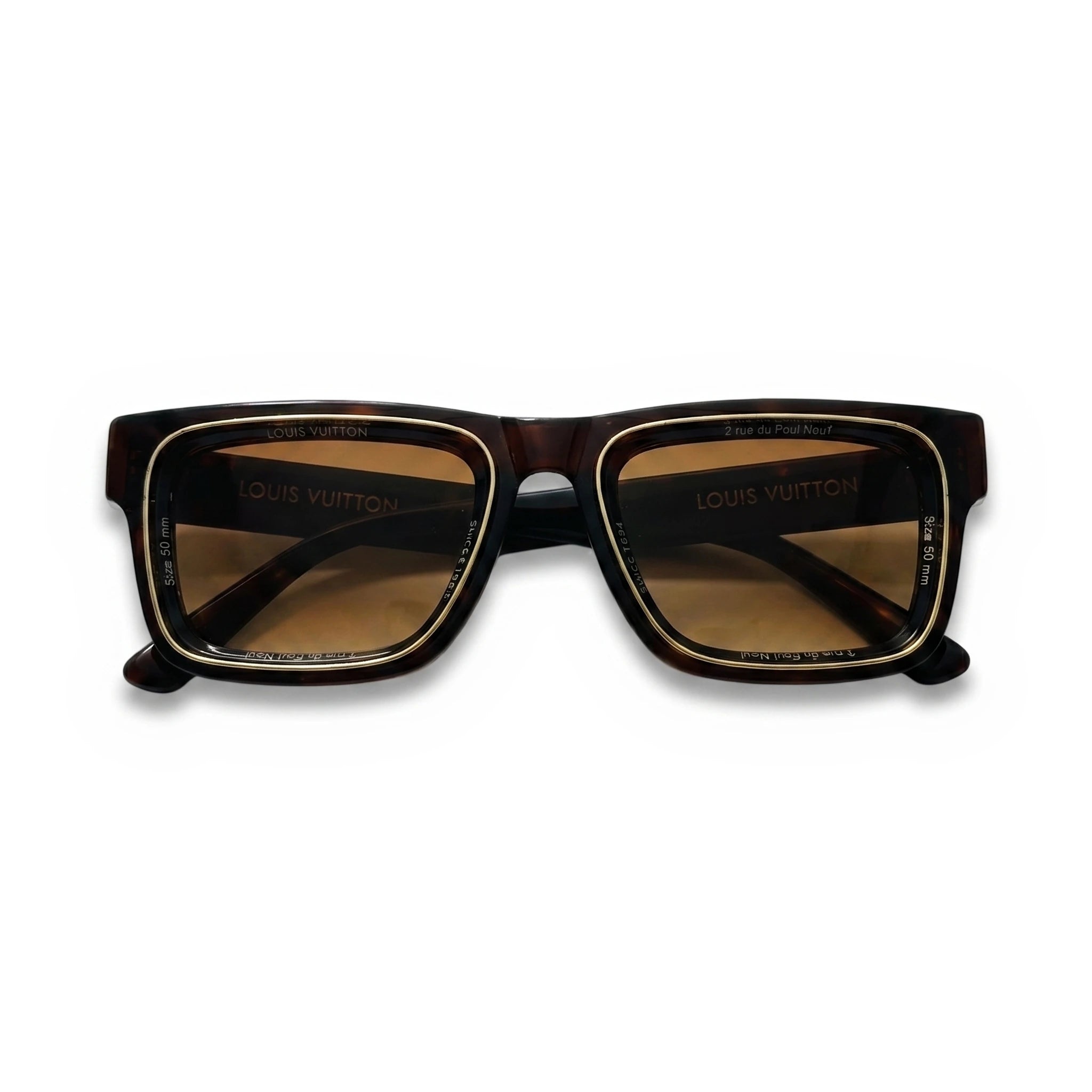Gauge Black Square Sunglasses