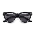 Dunmore Black Round Sunglasses folded