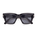 Girder Black Square Sunglasses folded