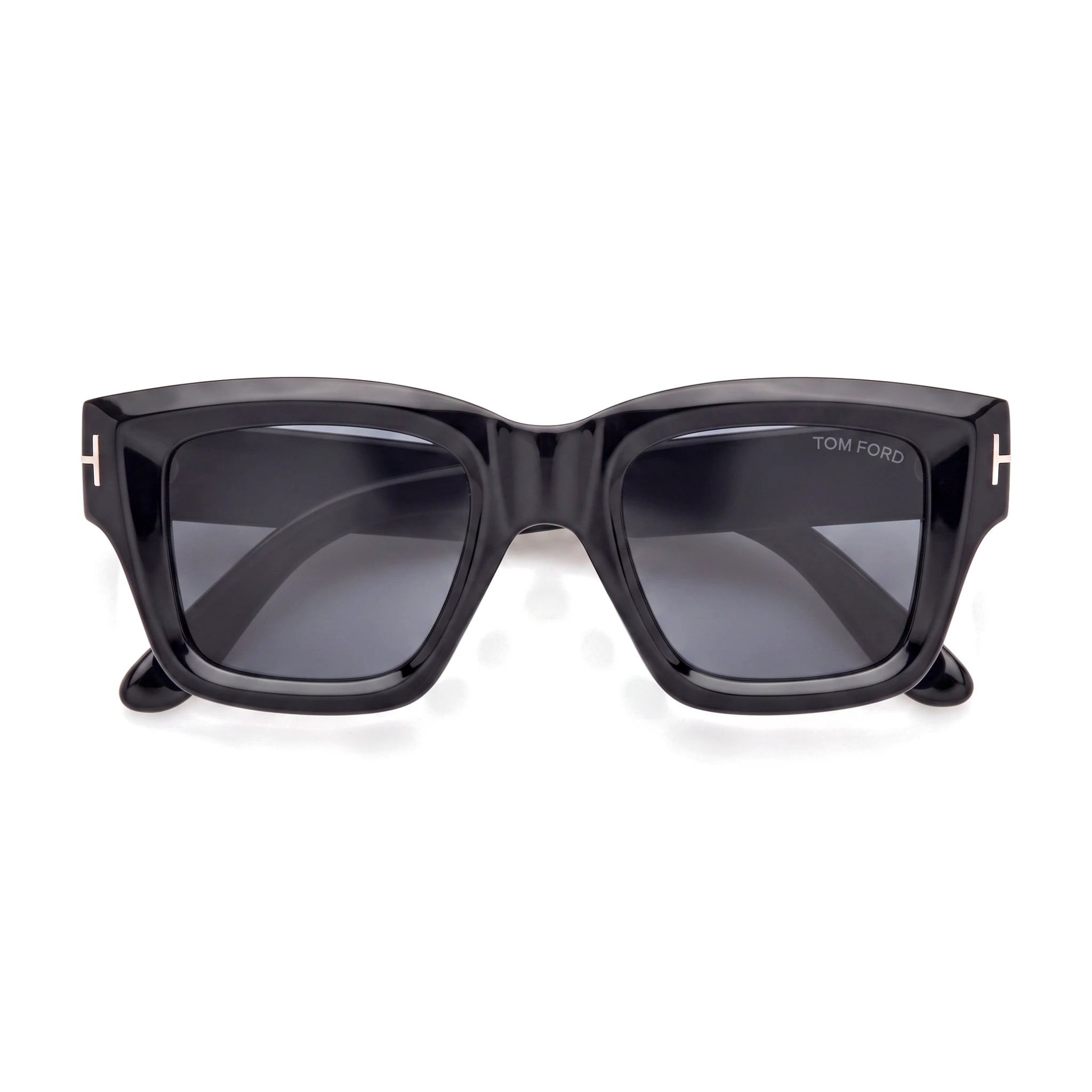 Girder Black Square Sunglasses folded
