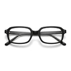 Zane Black Rectangle Eyeglasses folded