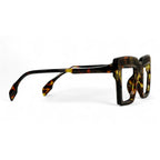Zypherin Tortoise Rectangle Eyeglasses folded
