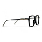 Trovian Black Rectangle Eyeglasses folded