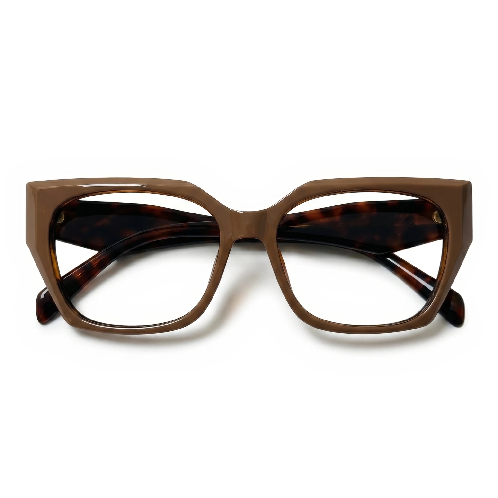 Bram Brown Square Eyeglasses
