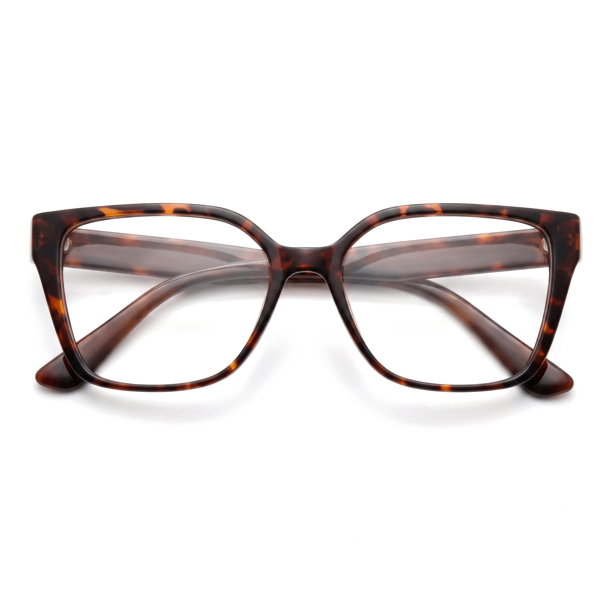 Calla Brown Square Eyeglasses folded