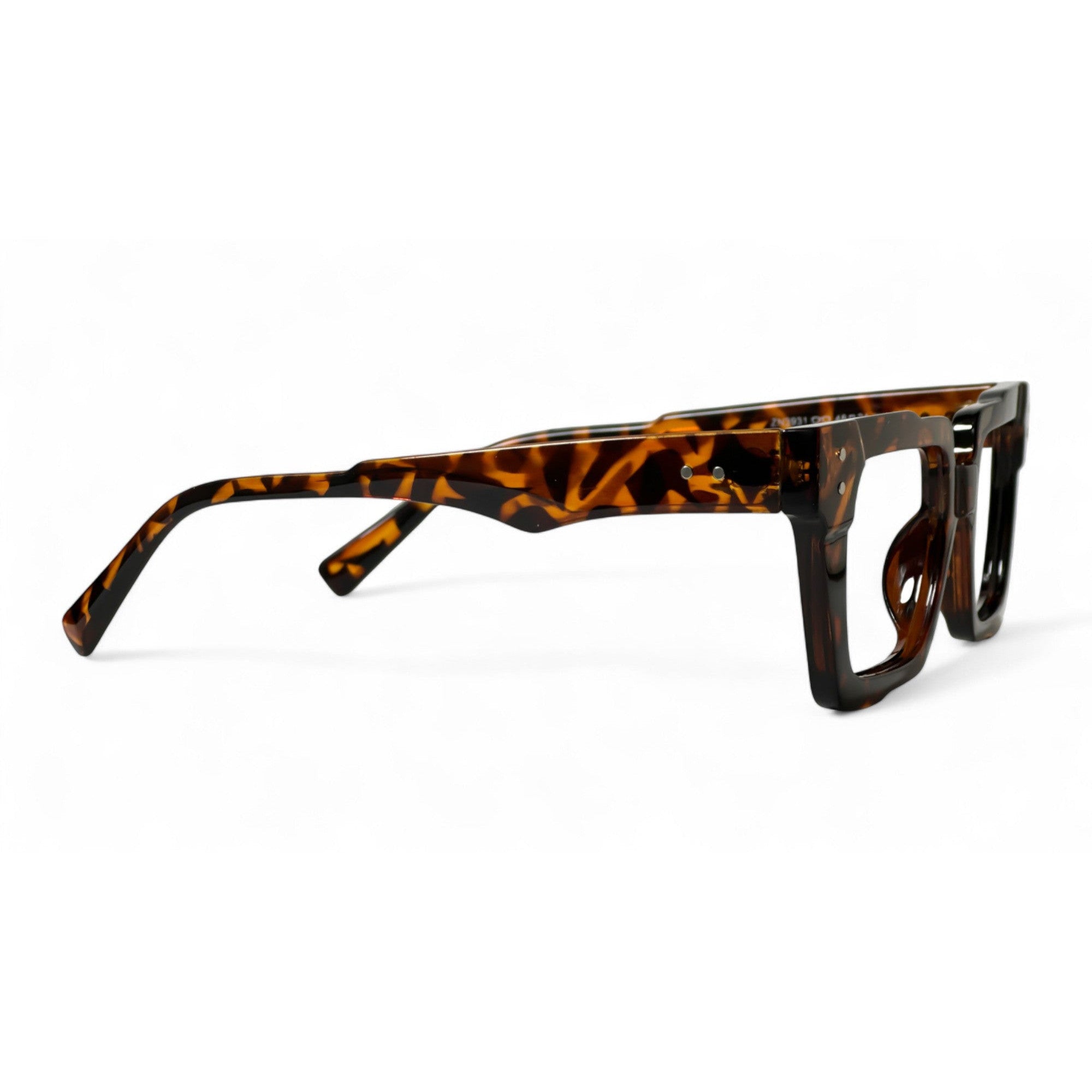 Tauris Tortoise Rectangle Eyeglasses folded