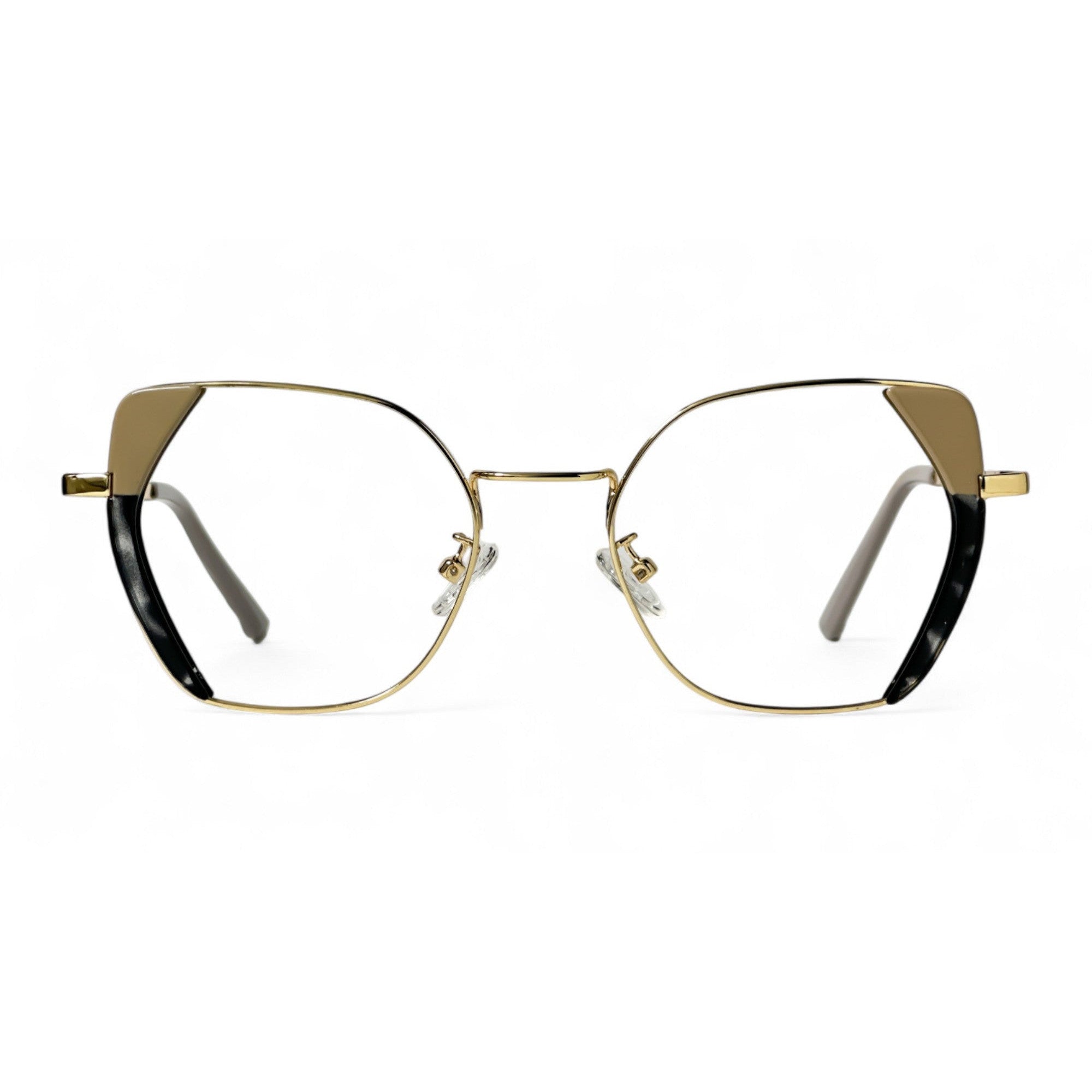 Elaris Brown Square Eyeglasses front view