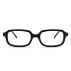 Zane Black Rectangle Eyeglasses front view