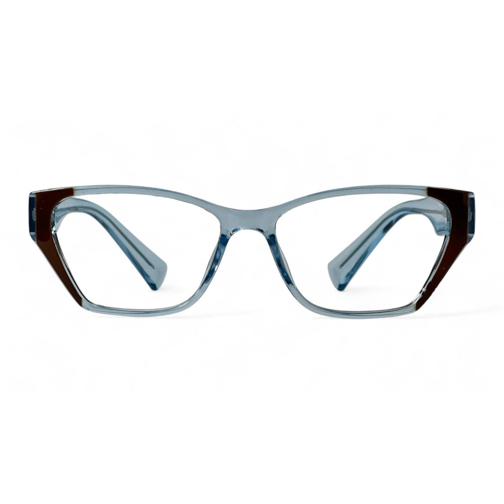 Belora Sky blue Cat Eye Eyeglasses front view