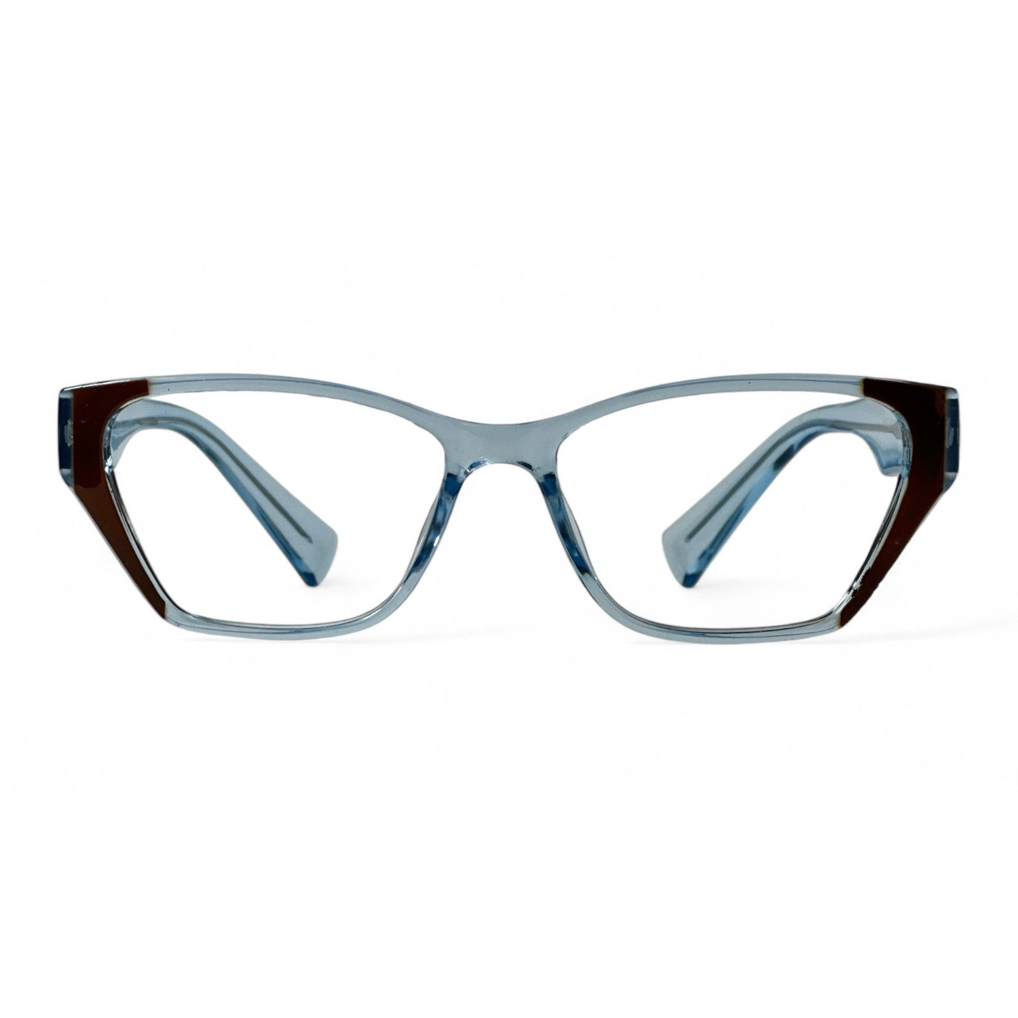 Belora Sky blue Cat Eye Eyeglasses front view