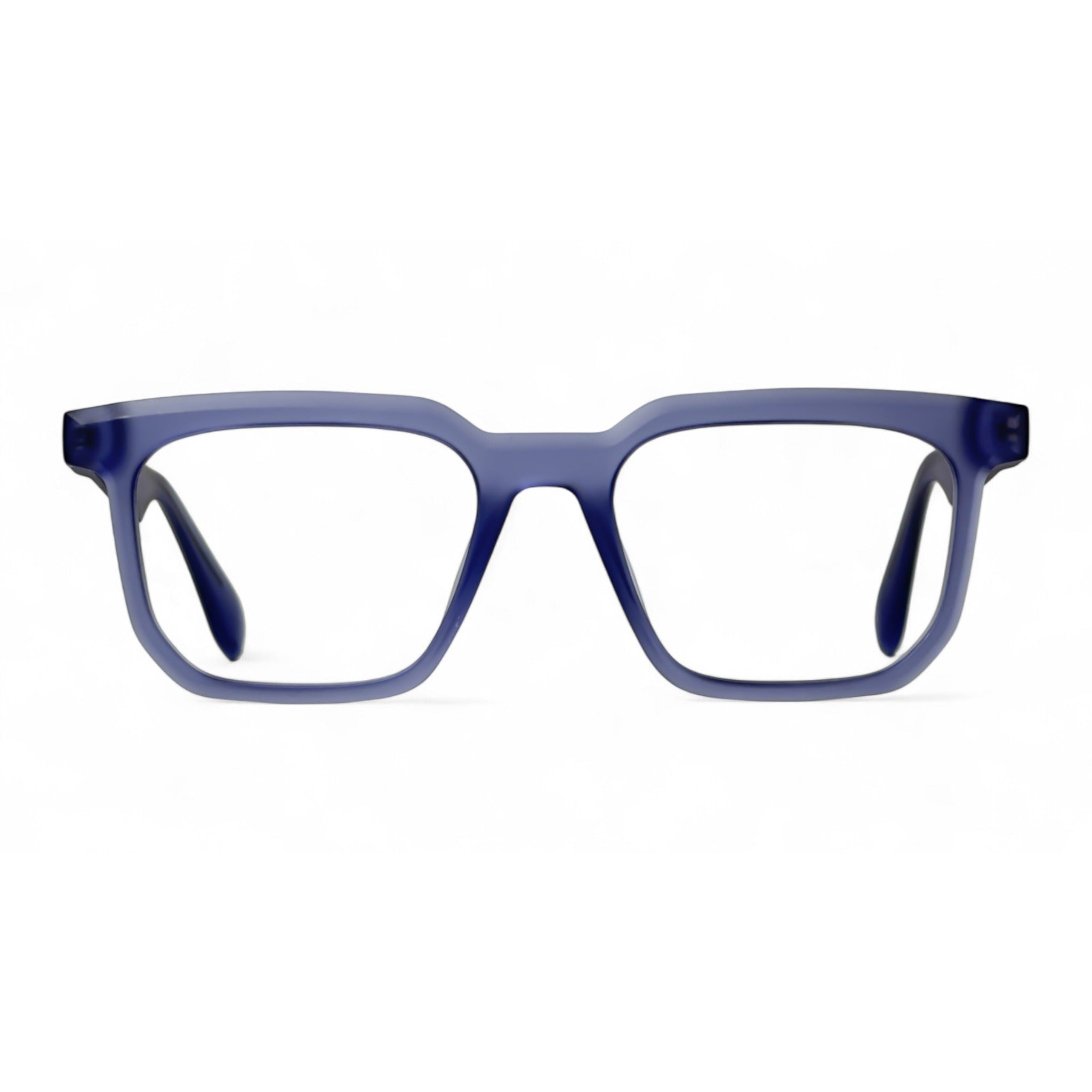 Merivo Blue Rectangle Eyeglasses front view