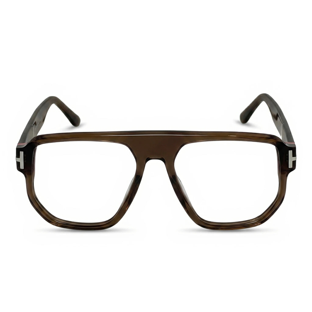 Bron Brown Square Eyeglasses