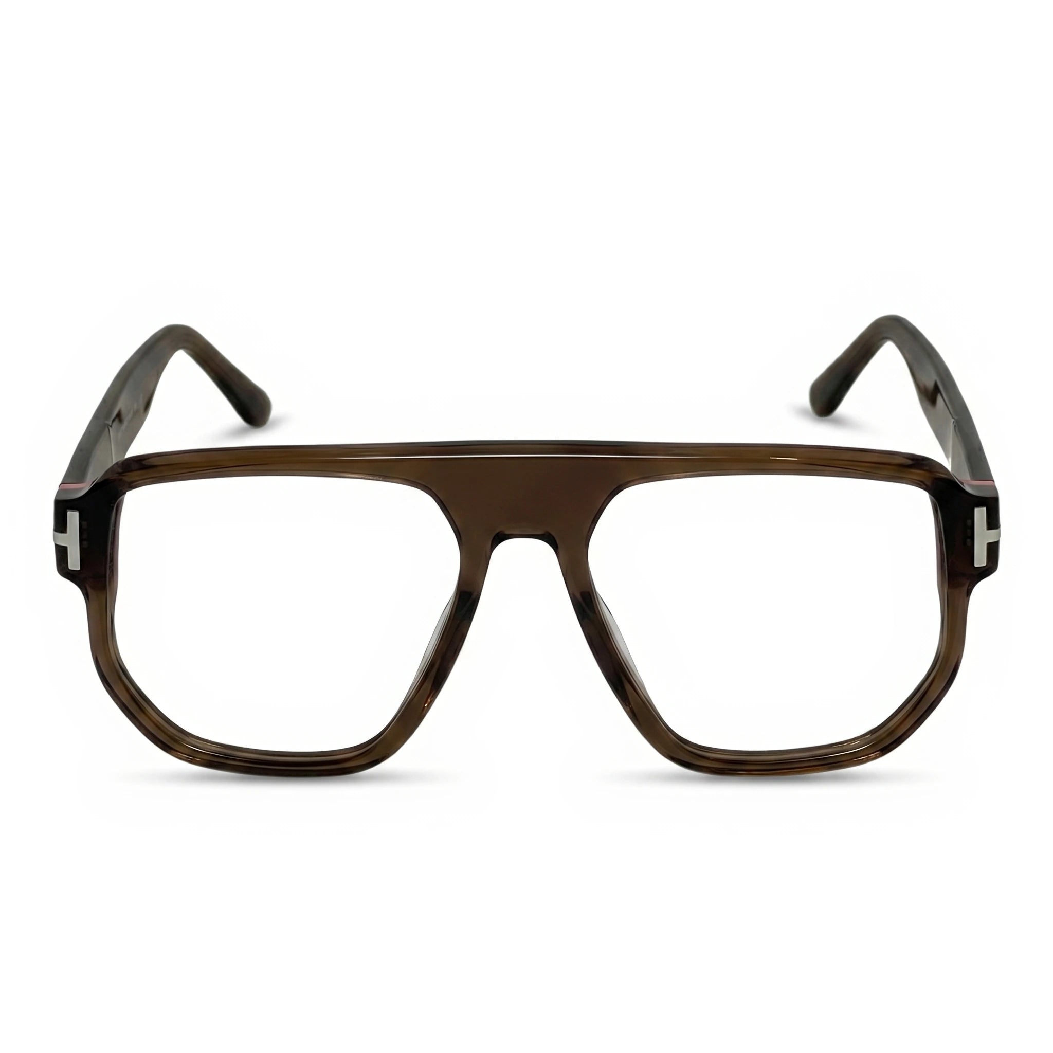 Bron Brown Square Eyeglasses