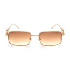 Kestrel Gold Rectangle Sunglasses front view
