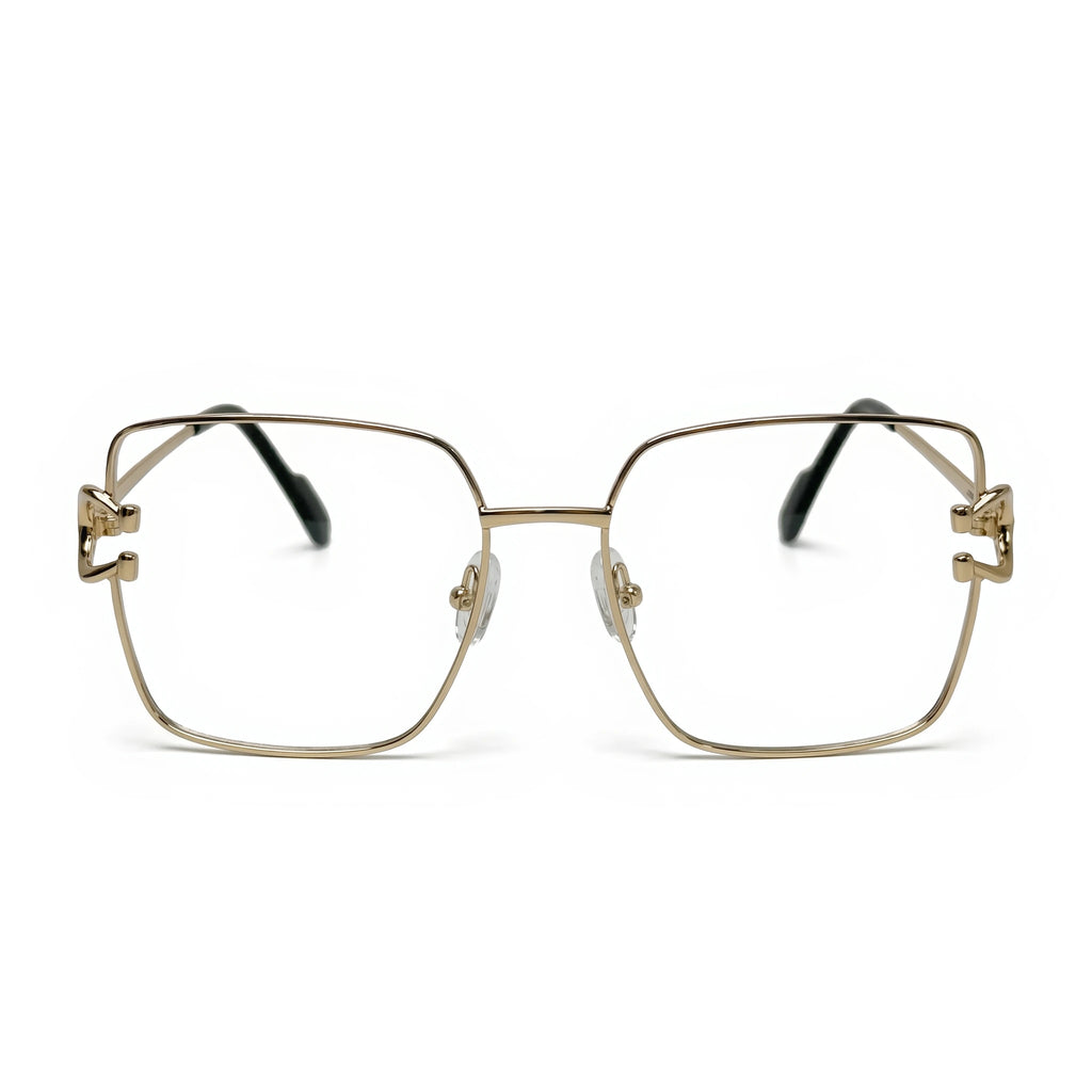 Veld Gold Square Eyeglasses