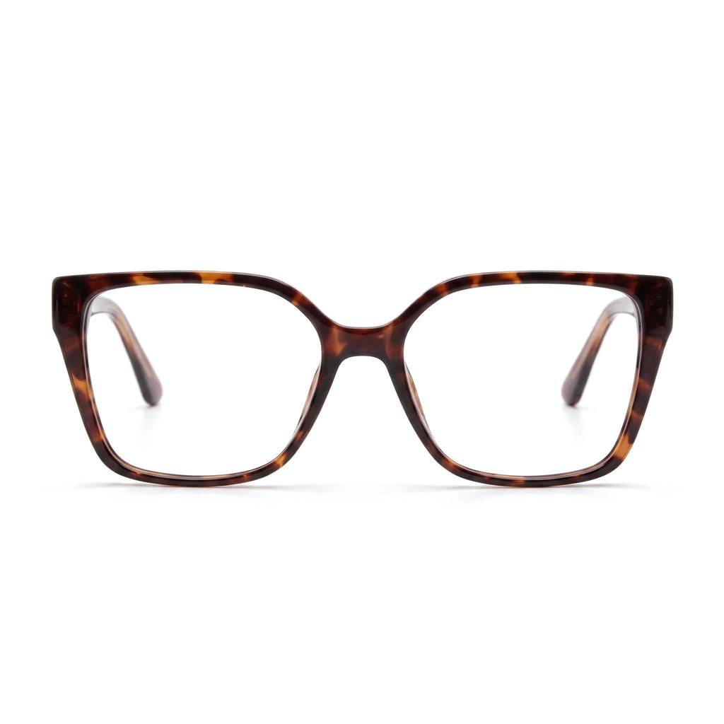 Calla Brown Square Eyeglasses front view