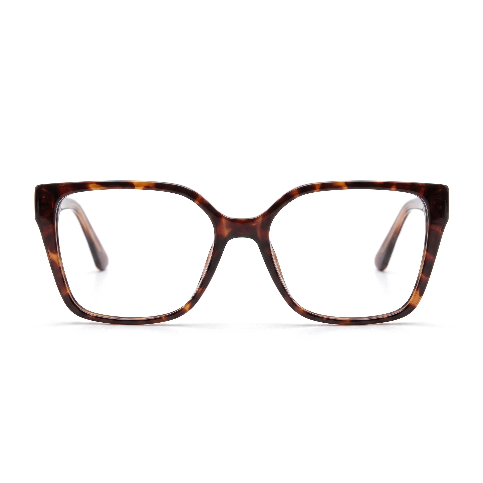 Calla Brown Square Eyeglasses front view