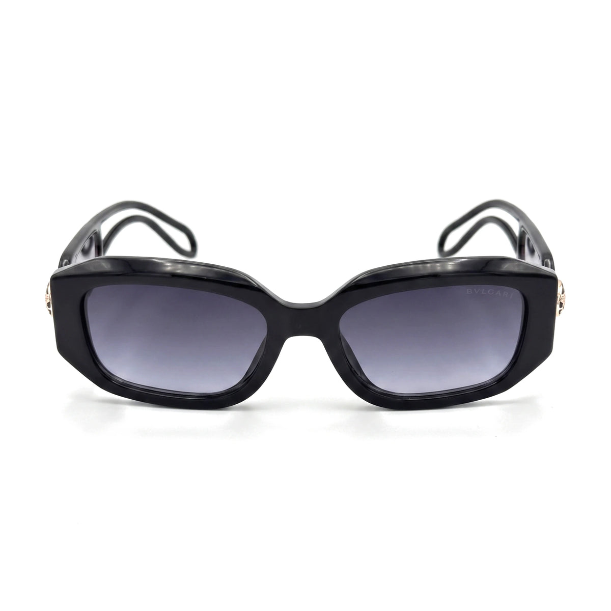 Vellum Black Rectangle Sunglasses front view