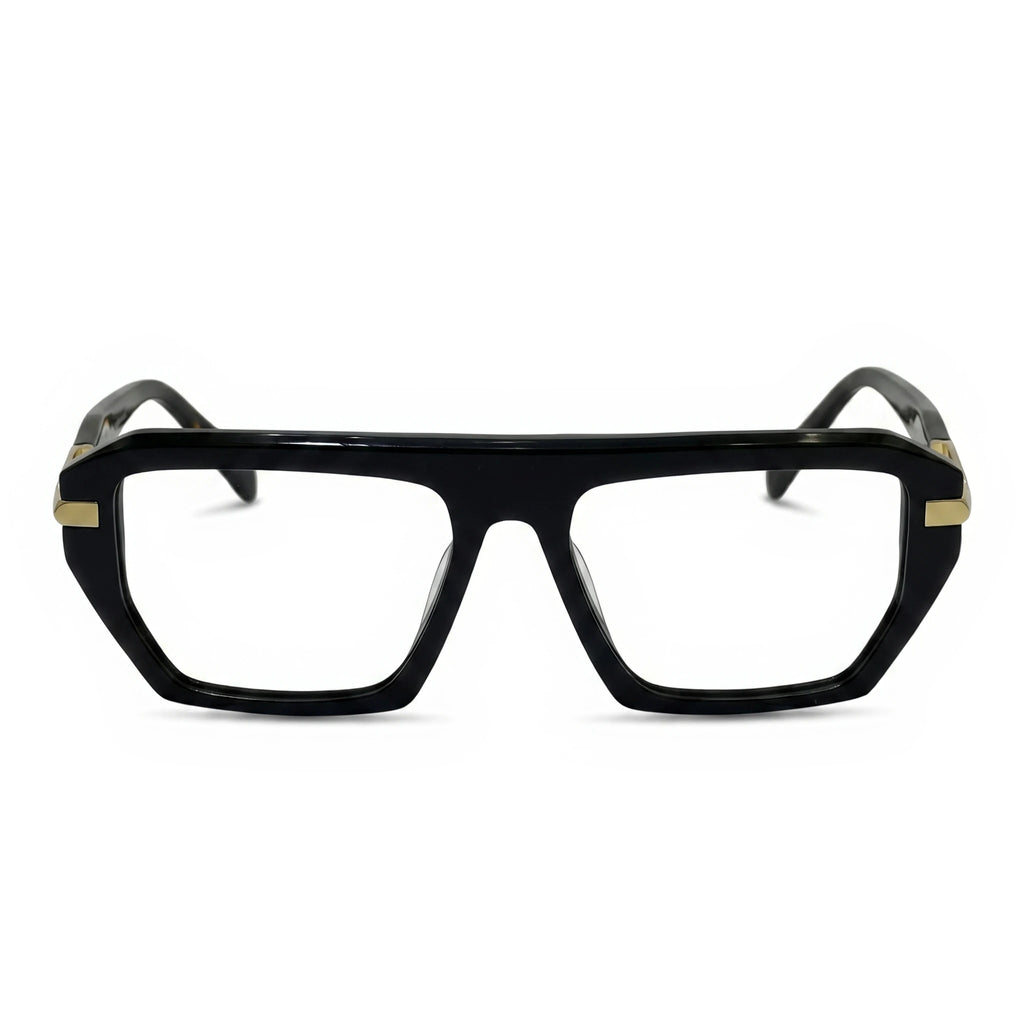 Slab Black Square Eyeglasses