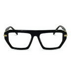Slab Black Square Eyeglasses