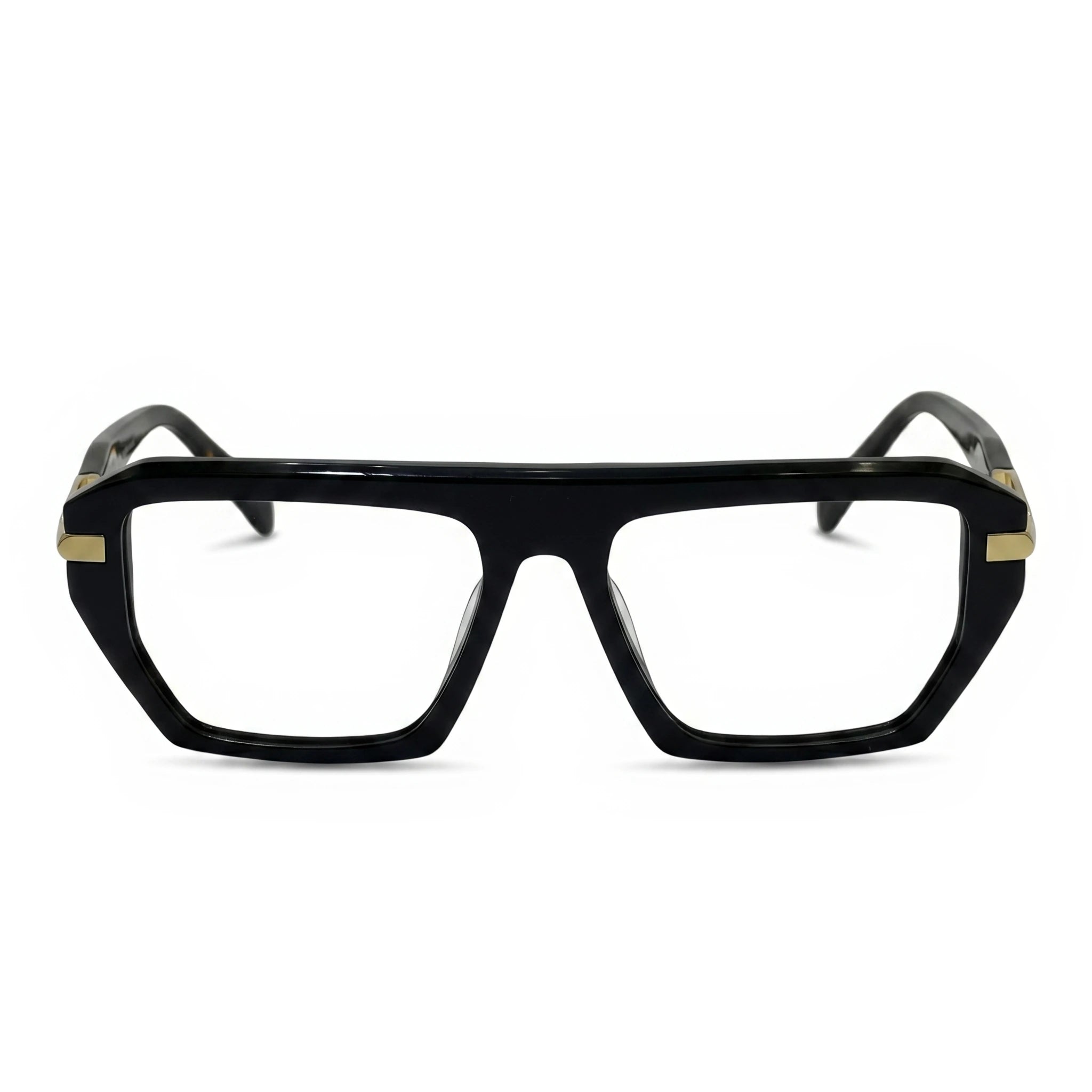 Slab Black Square Eyeglasses