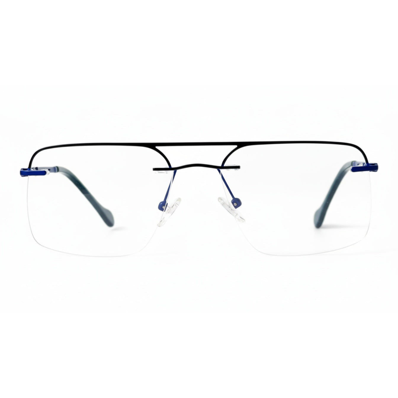 Elorin Navy Rectangle Eyeglasses front view