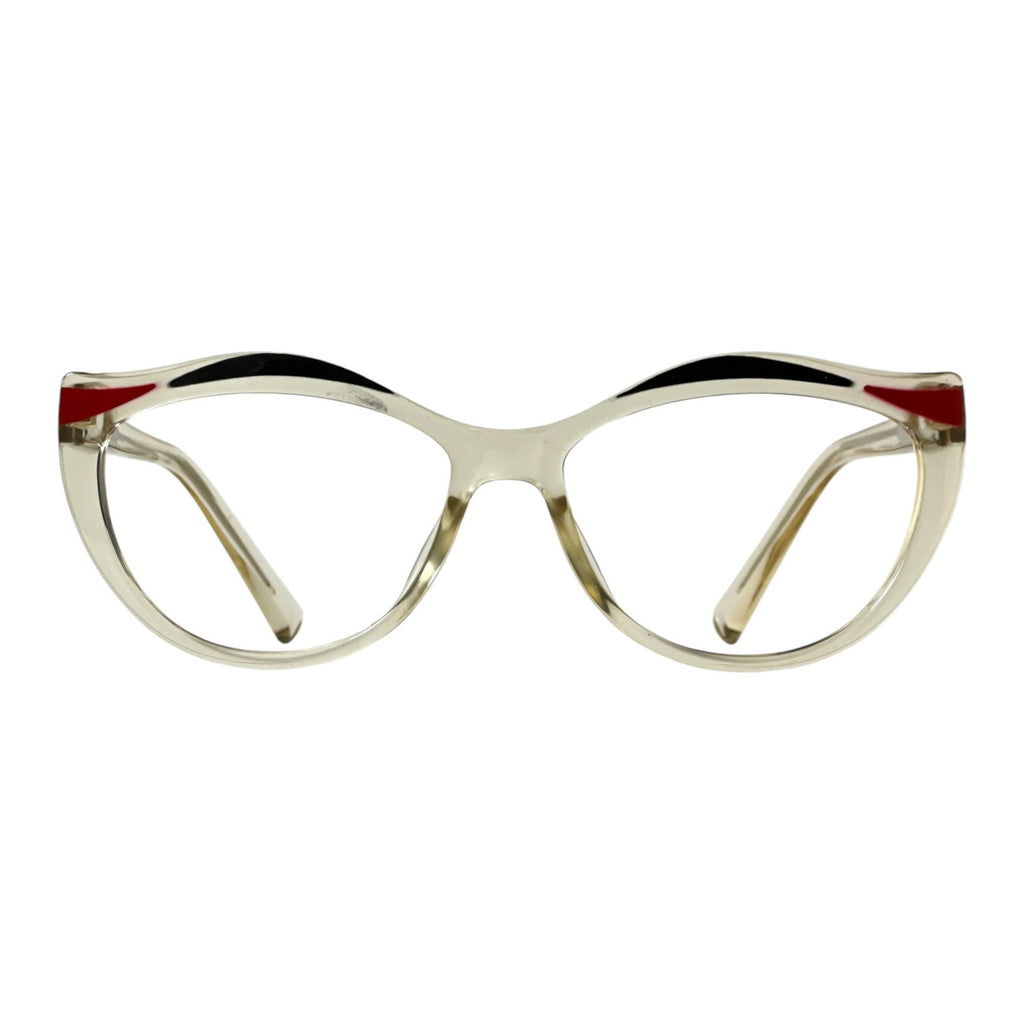 Orrina Clear Cat Eye Eyeglasses front view