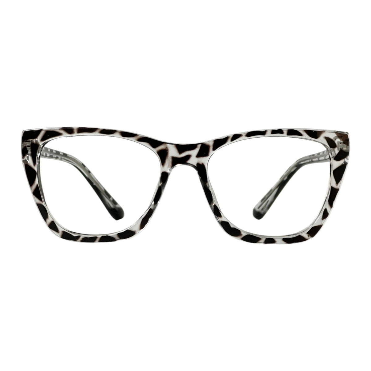 Nivora Black and white Cat Eye Eyeglasses front view