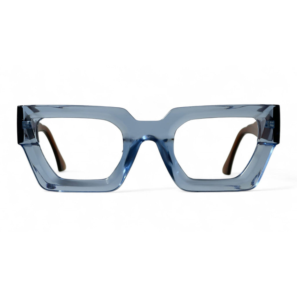 Azzuro Sky blue Square Eyeglasses front view