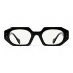 Dramel Black Rectangle Eyeglasses front view