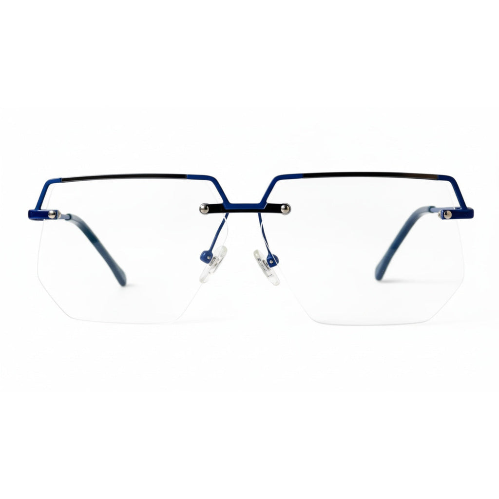 Norell Navy Rectangle Eyeglasses front view