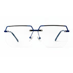 Norell Navy Rectangle Eyeglasses front view