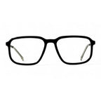 Nerith Black Rectangle Eyeglasses front view