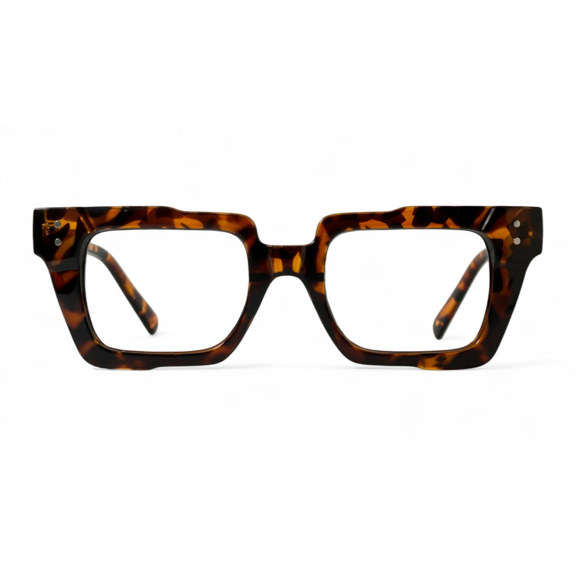 Tauris Tortoise Rectangle Eyeglasses front view