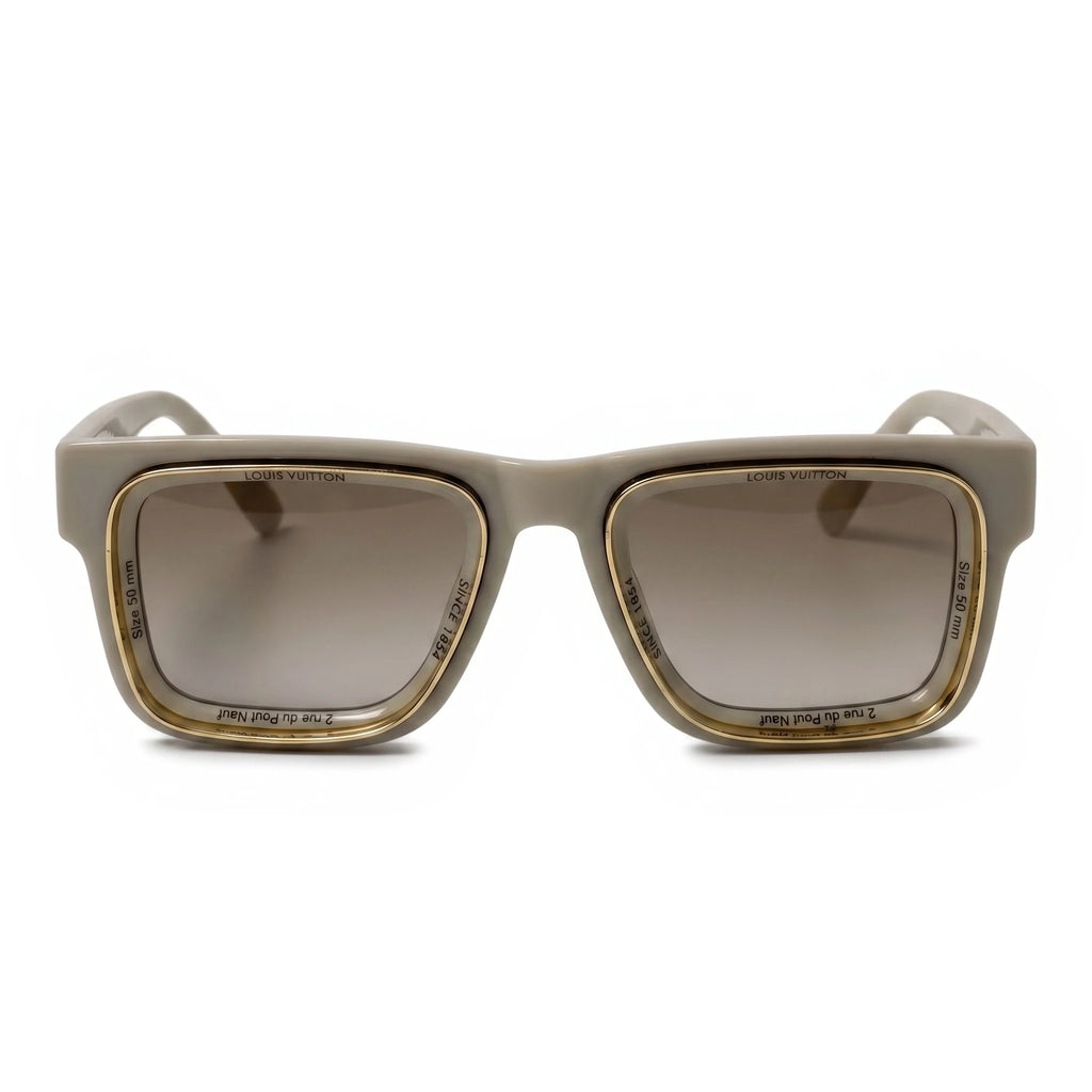 Gauge Beige Square Sunglasses