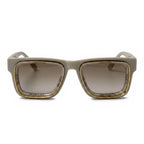 Gauge Beige Square Sunglasses