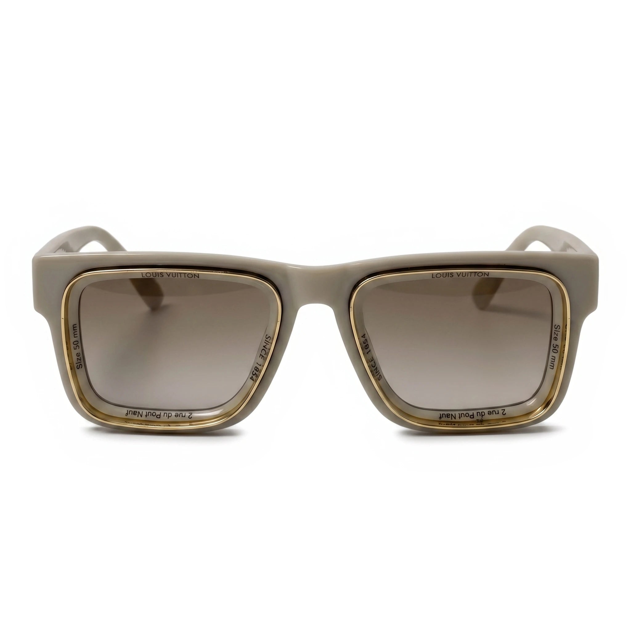 Gauge Beige Square Sunglasses
