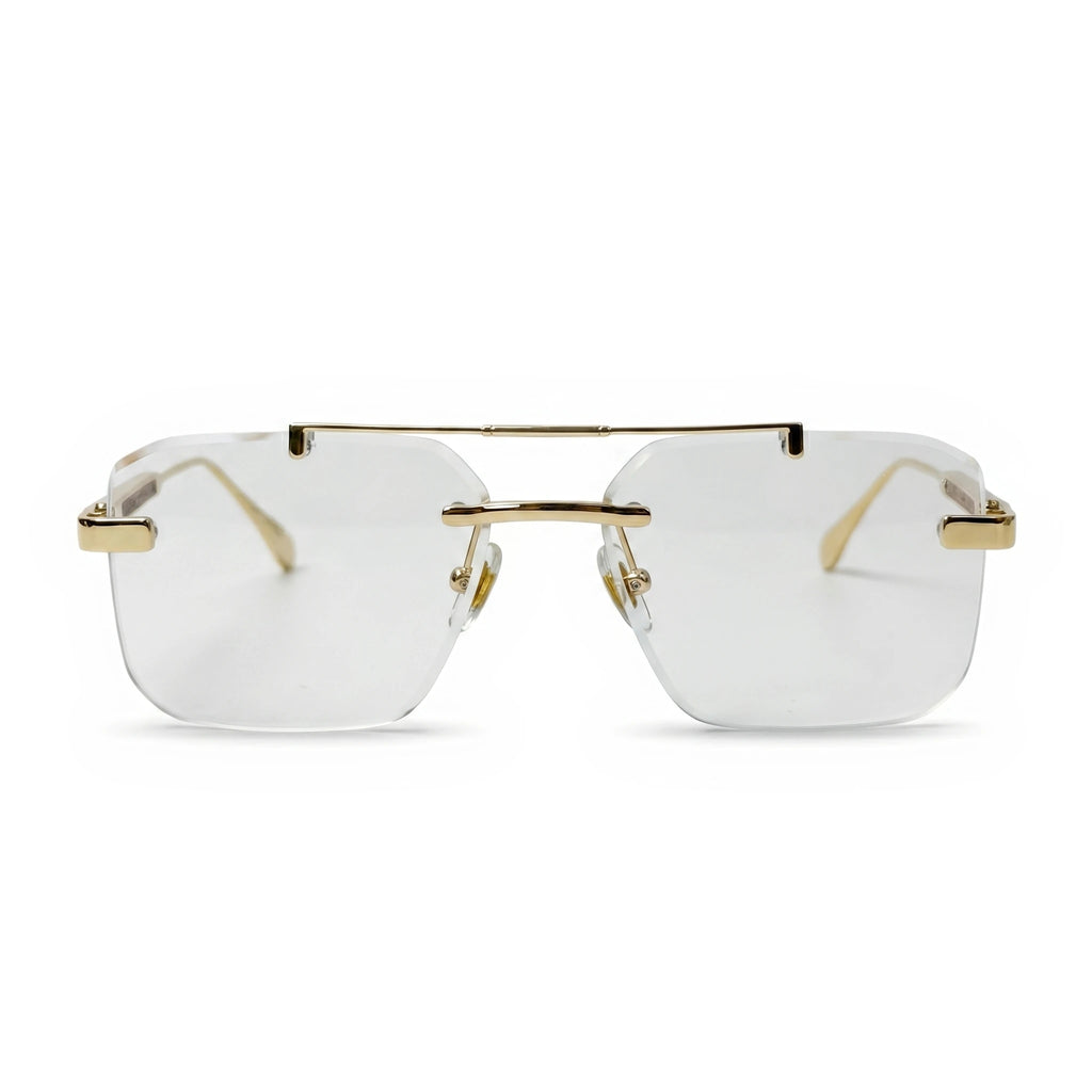 Trace Gold Rectangle Eyeglasses