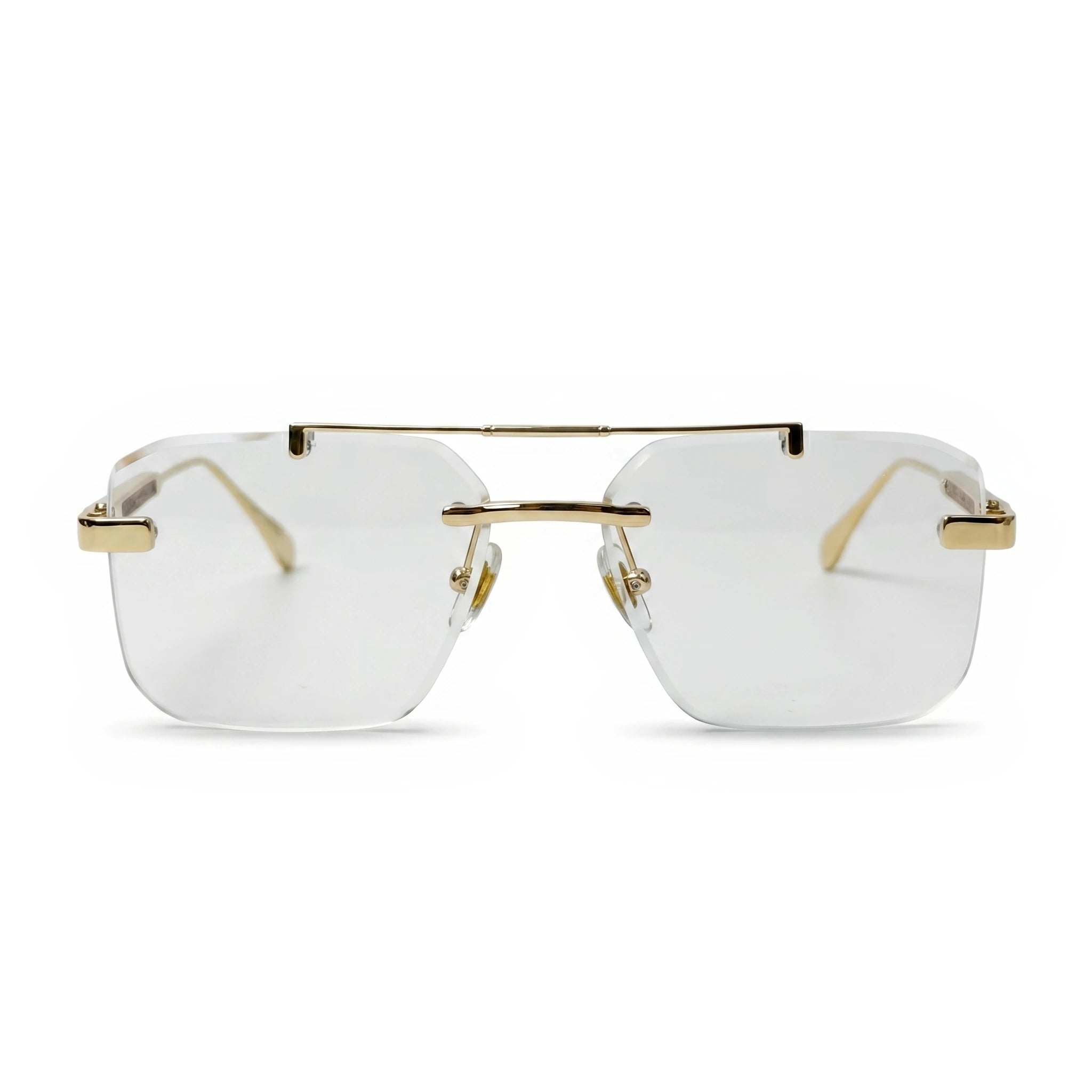 Trace Gold Rectangle Eyeglasses