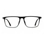 Zeyric Black Rectangle Eyeglasses front view