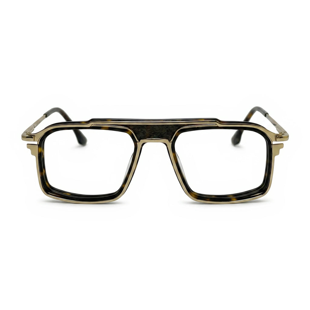 Glint Gold Tortoise Rectangle Eyeglasses