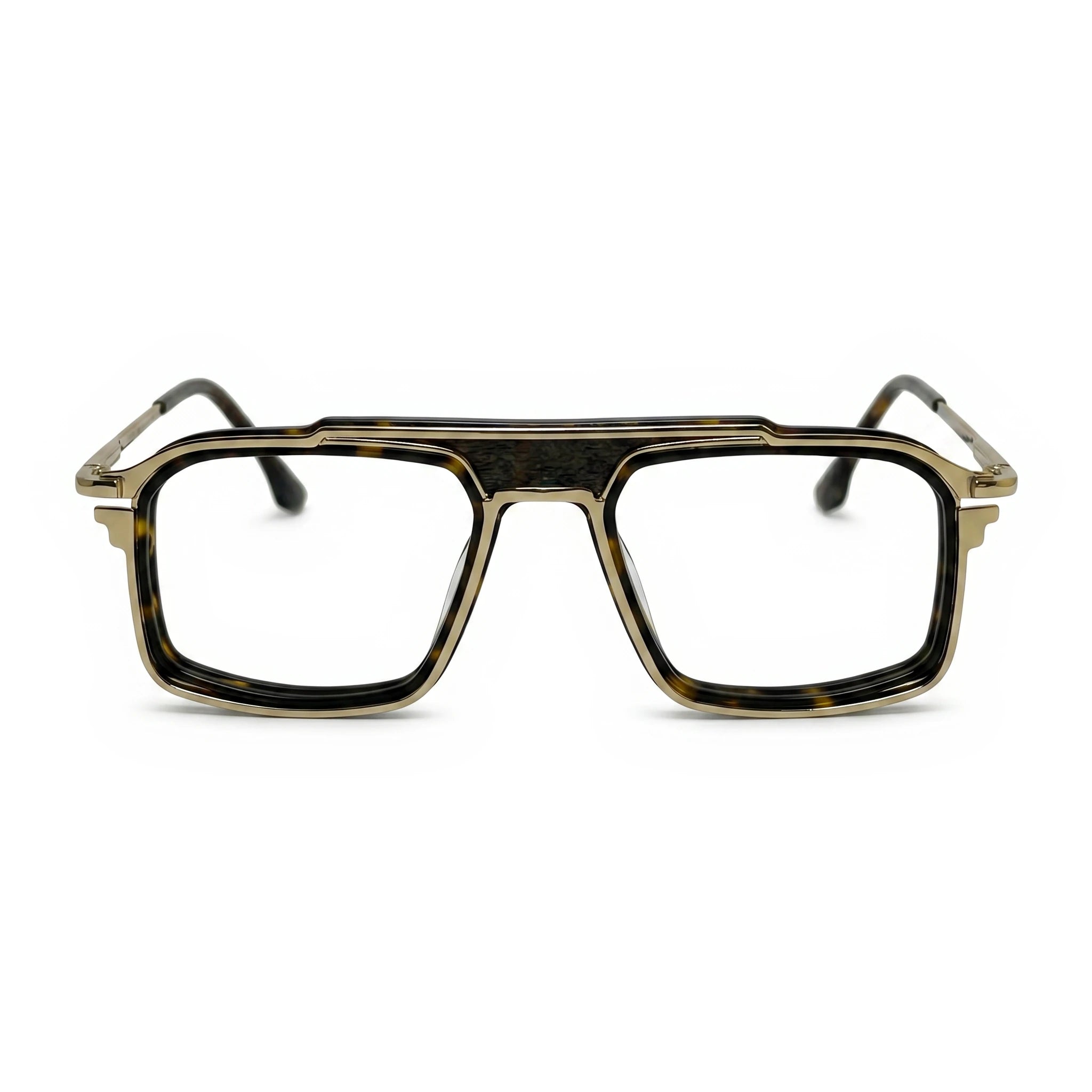 Glint Gold Tortoise Rectangle Eyeglasses