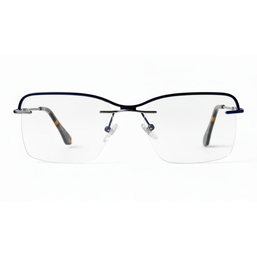 Aurenis Gold Rectangle Eyeglasses front view