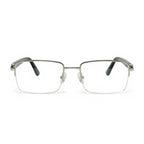 Dex Silver Black Rectangle Eyeglasses