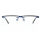 Auren Navy Rectangle Eyeglasses front view