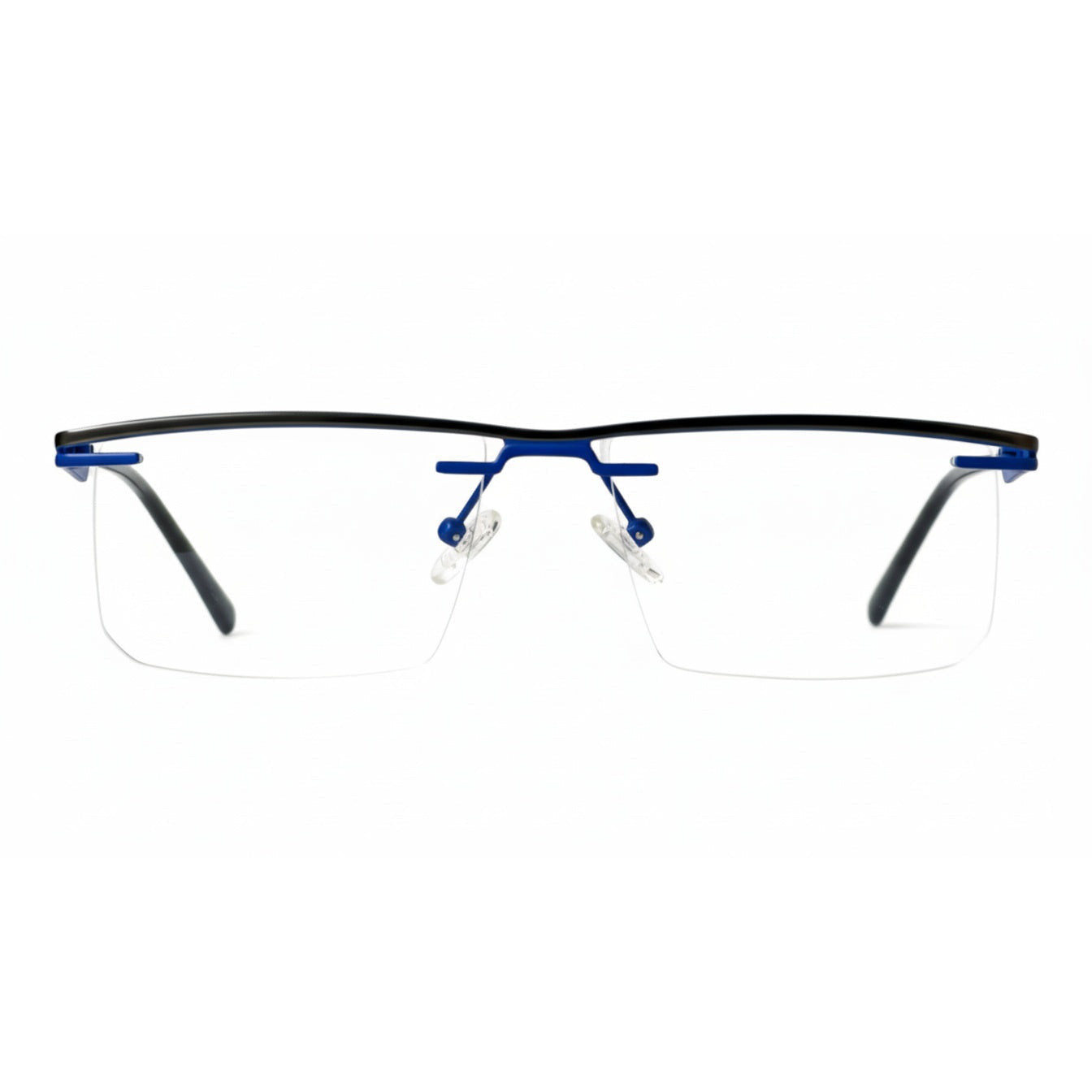 Auren Navy Rectangle Eyeglasses front view
